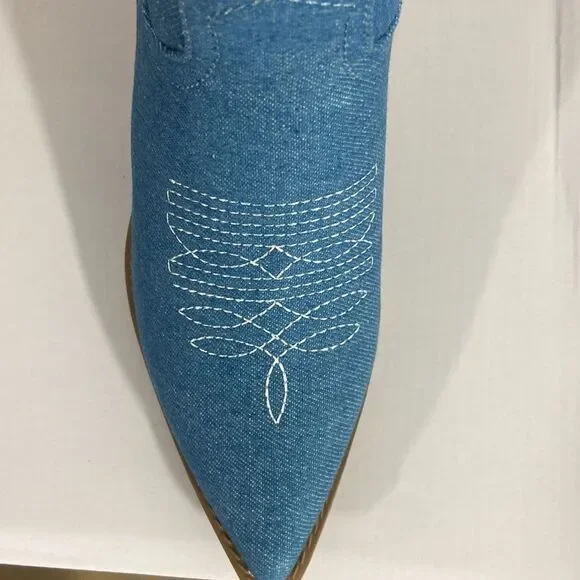 Just arrived blue denim cowboy boots - Picture 8 of 13